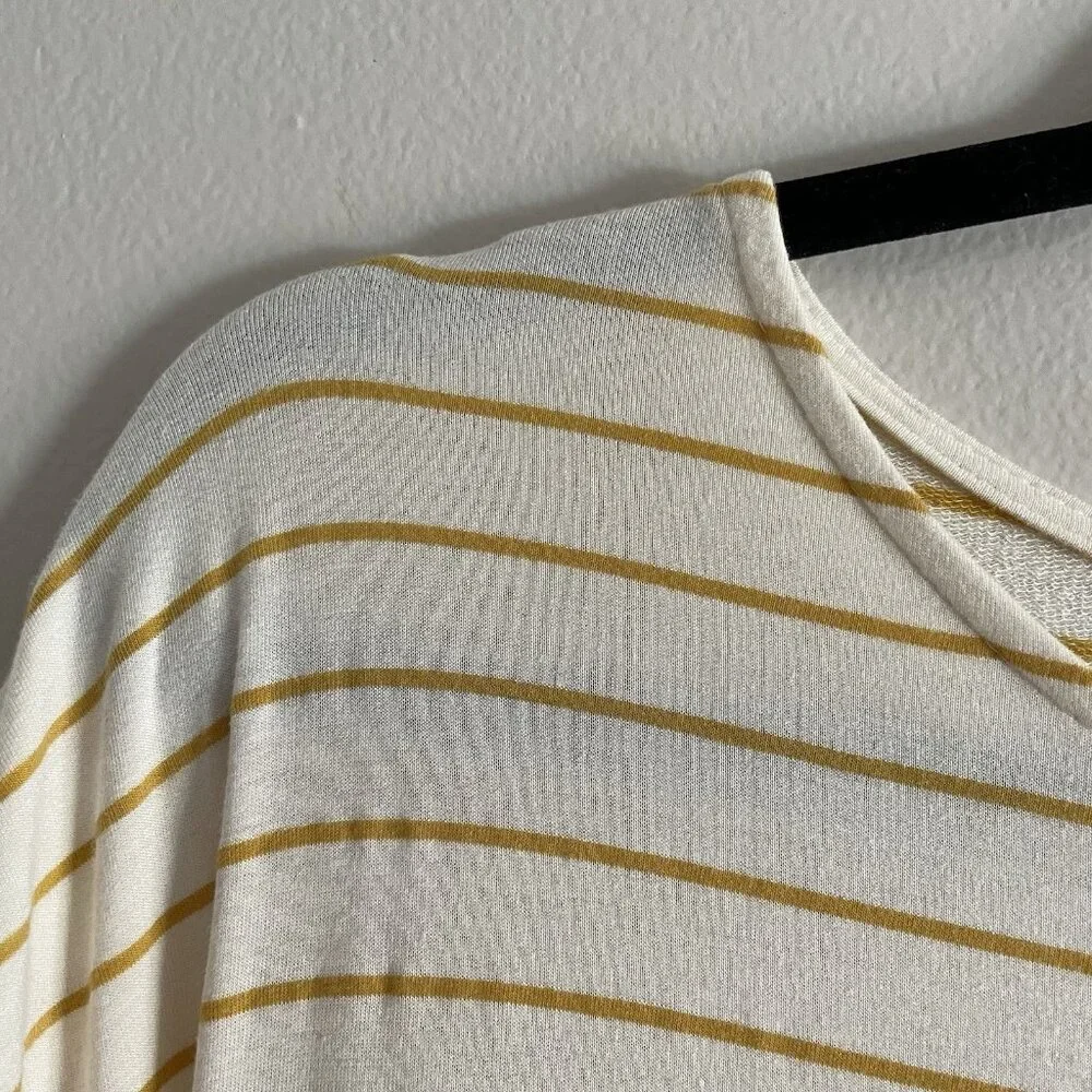 Betsey's Boutique Shop Women S White/Yellow Striped Drawstring Waist Dress NWT - Picture 7 of 11